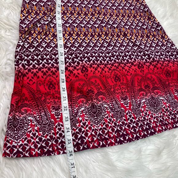 Athleta Printed Shorebreak Dress Size M Red Maroon Built In Bra - Picture 9 of 16